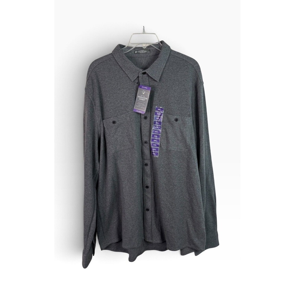 Member's Mark Men's Camden Sweater Shirt Size XXL Gray Ultra Soft